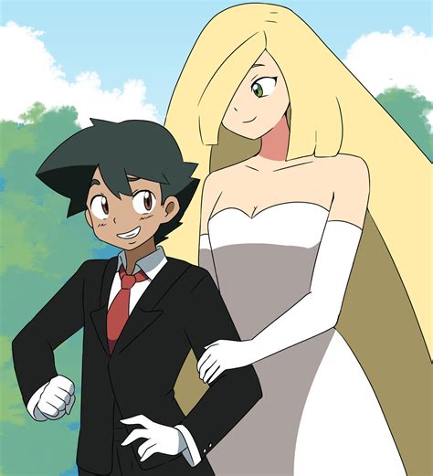 ash x lusamine|Lusamine & Satoshi .